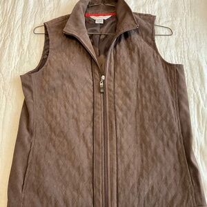 Allison Daley Size 8 Brown Faux Suede Vest